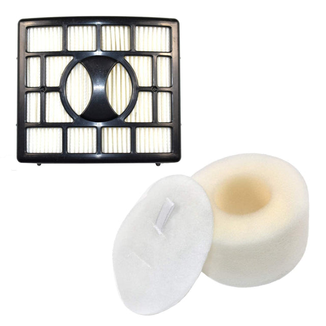 Front. HQRP - HQRP Filter Kit for Shark DuoClean NV770 NV771 UV700 Rotator NV600 ZD550 ZU700, Replaces XFF600 XHF600.