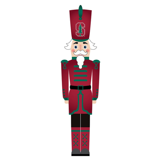 Front. Fan Creations - Stanford Cardinal 46" Nutcracker Leaner - Multicolor.