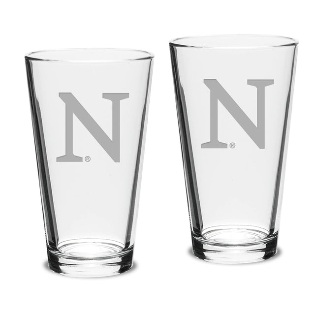 Front. Jardine - Northwestern Wildcats 16oz. 2-Piece Classic Pub Glass Set - Multicolor.