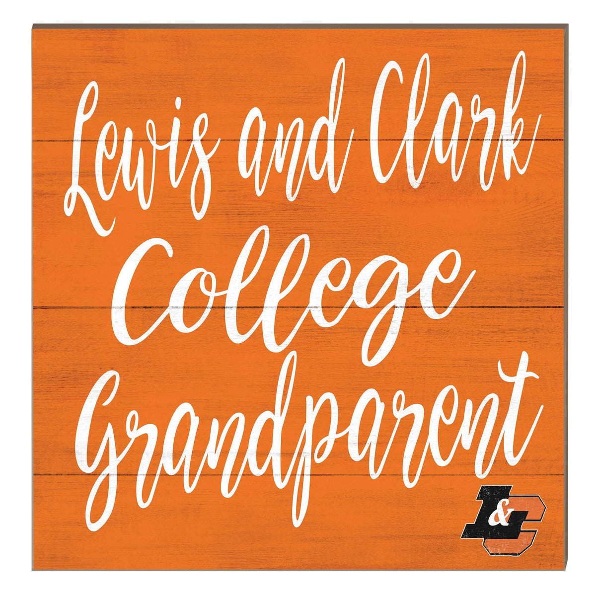 Jardine - Lewis & Clark College Pioneers 10" x 10" Grandparent Plaque - Orange