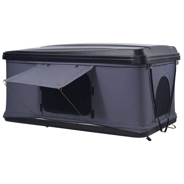 Front. VEVOR - Rooftop Tent Hard Shell, Naturnest Rooftop Tent Hardshell for 2-3 Person, Hardshell Roof Top Tent with Telescopic Ladder - Black,Blue.