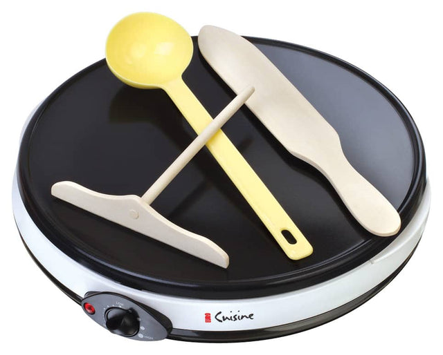 Angle. Euro Cuisine - Countertop Crepe Maker - White/Black.
