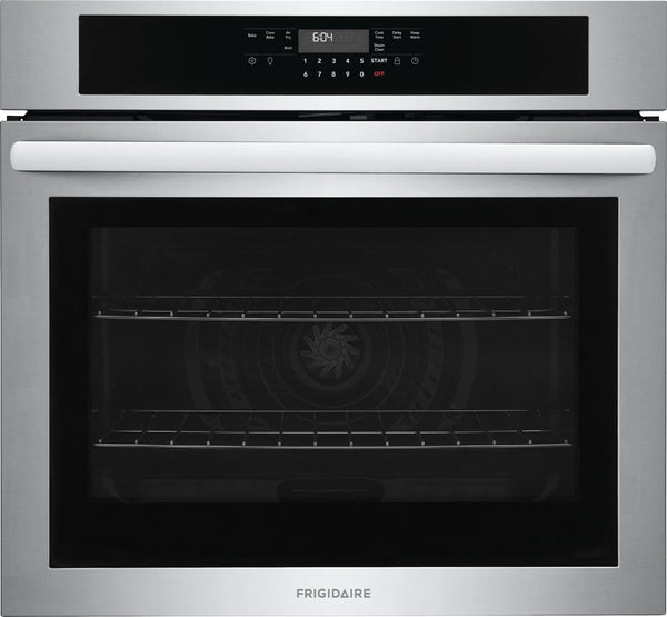Frigidaire - 30" Built-In Electric Single Wall Oven with Convection Bake and Air Fry - Stainless Steel