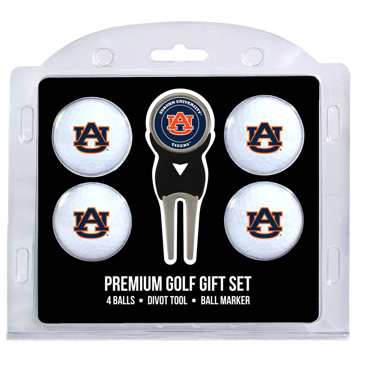 Team Golf - Auburn Tigers 4-Ball Gift Set - Multicolor