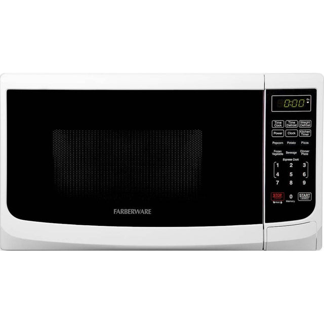 Front. Farberware - Classic 0.7 Cu. Ft. Compact Microwave - White.