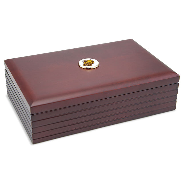 Front. Jardine - Brown Rowan Profs 6'' x 9'' Rosewood Desk Box - Brown.