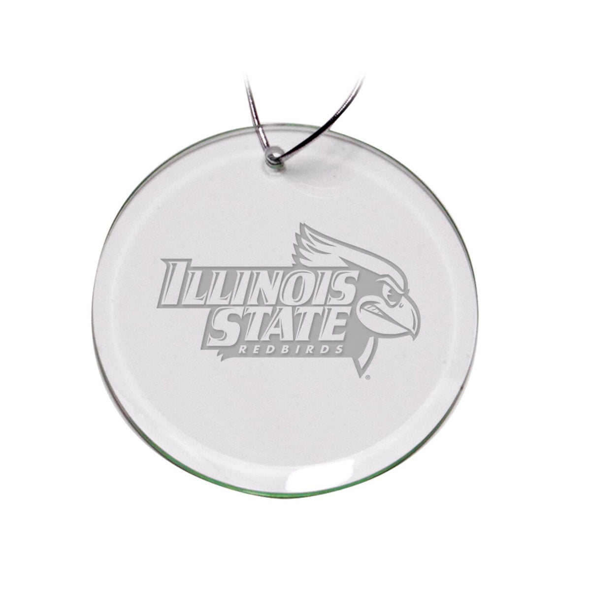 Jardine - Illinois State Redbirds 3'' Logo Round Glass Ornament - Multicolor