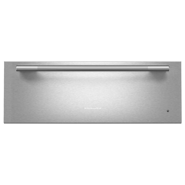 Front. KitchenAid - 30 inch Slow Cook Warming Drawer - PrintShield Stainless.