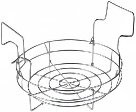Front. Cook N Home - Professional 12-inch Stainless Steel Steamer Canning Rack, Holds 8 Pint or 7 Quart Jars - silver.
