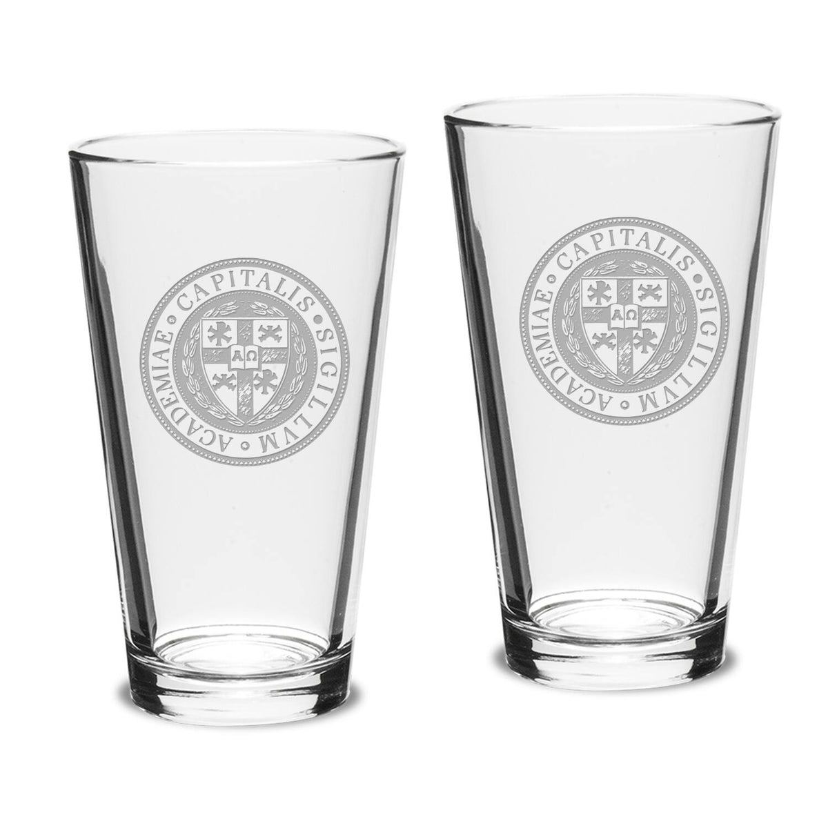 Jardine - Capital University Crusaders Logo 16oz. 2-Piece Classic Pub Glass Set - Multicolor