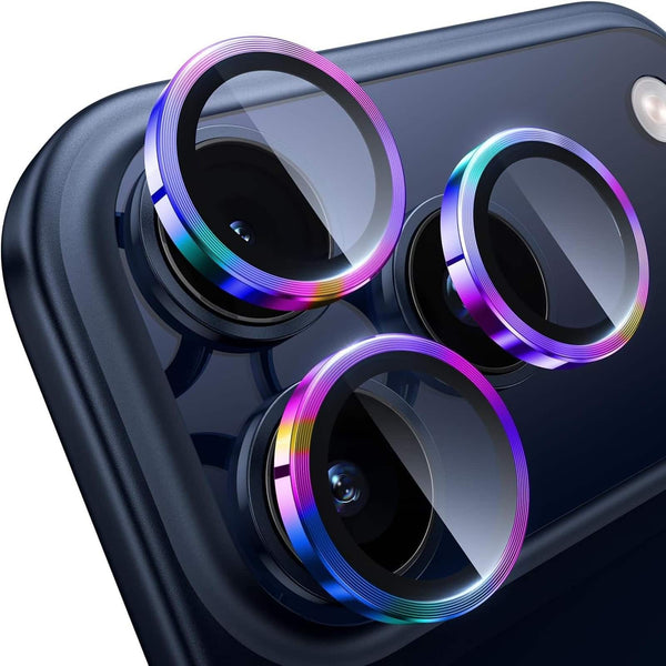 Dteck - For Apple iPhone 17 Pro Max Camera Lens Protectors, Individual Lens Protectors,9H+ Anti-Scratch Tempered Glass Cover - Multicolour