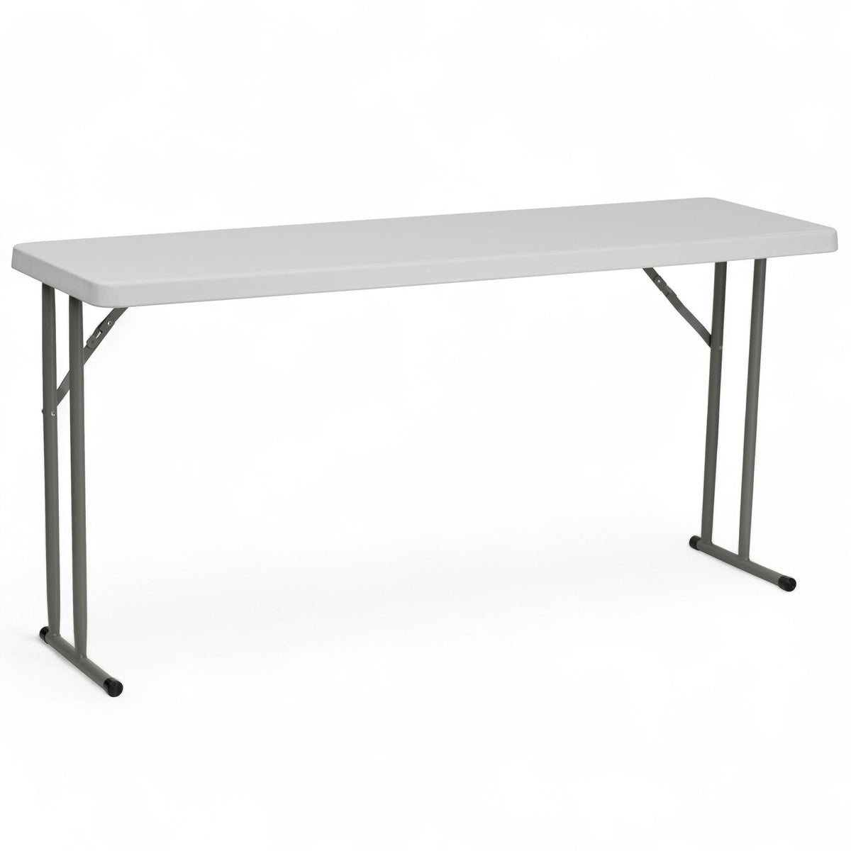 Emma + Oliver - 5-Foot Plastic Folding Training Table - Granite White