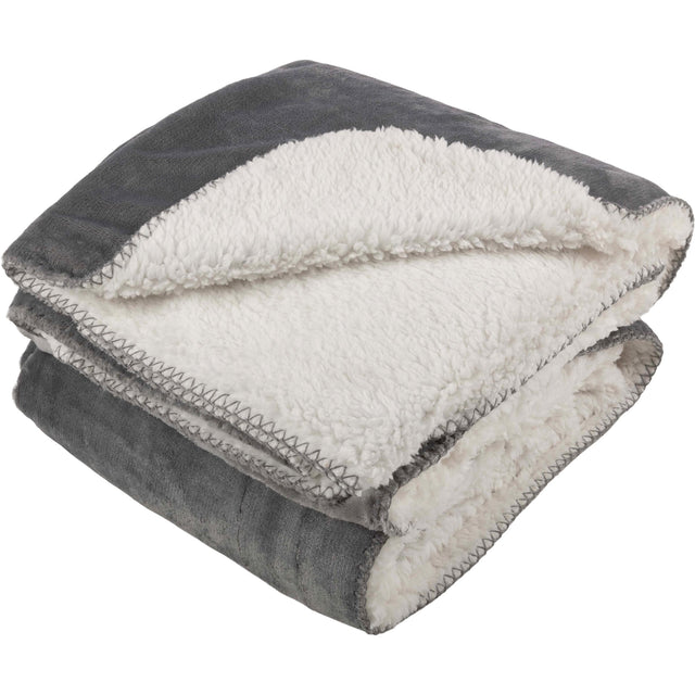 Front. PetMaker - 80x100 Water-Resistant Dog Blanket - Gray.