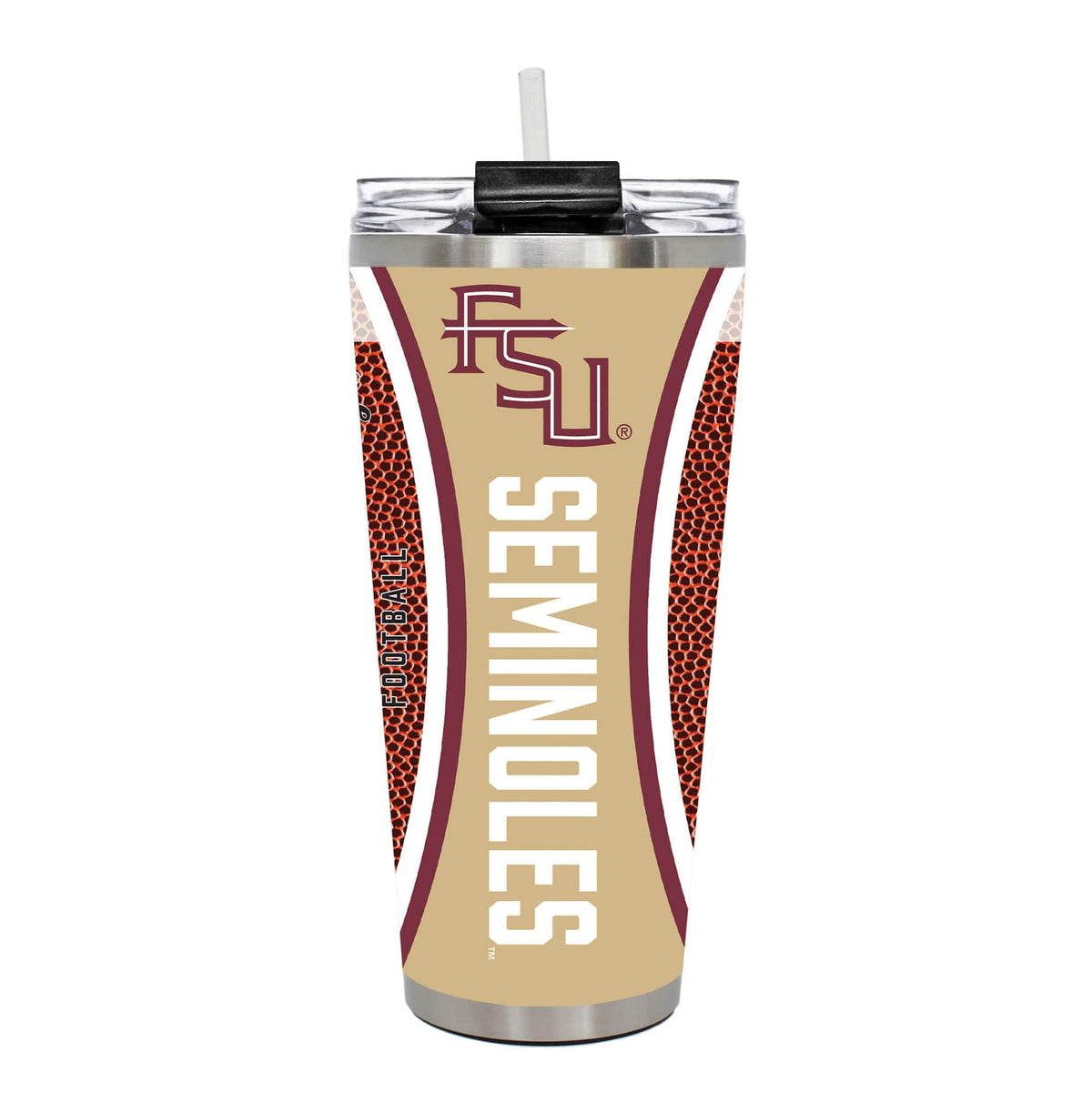 Great American Products - Florida State Seminoles 32oz. Big Slim Game Ball Travel Tumbler - Brown