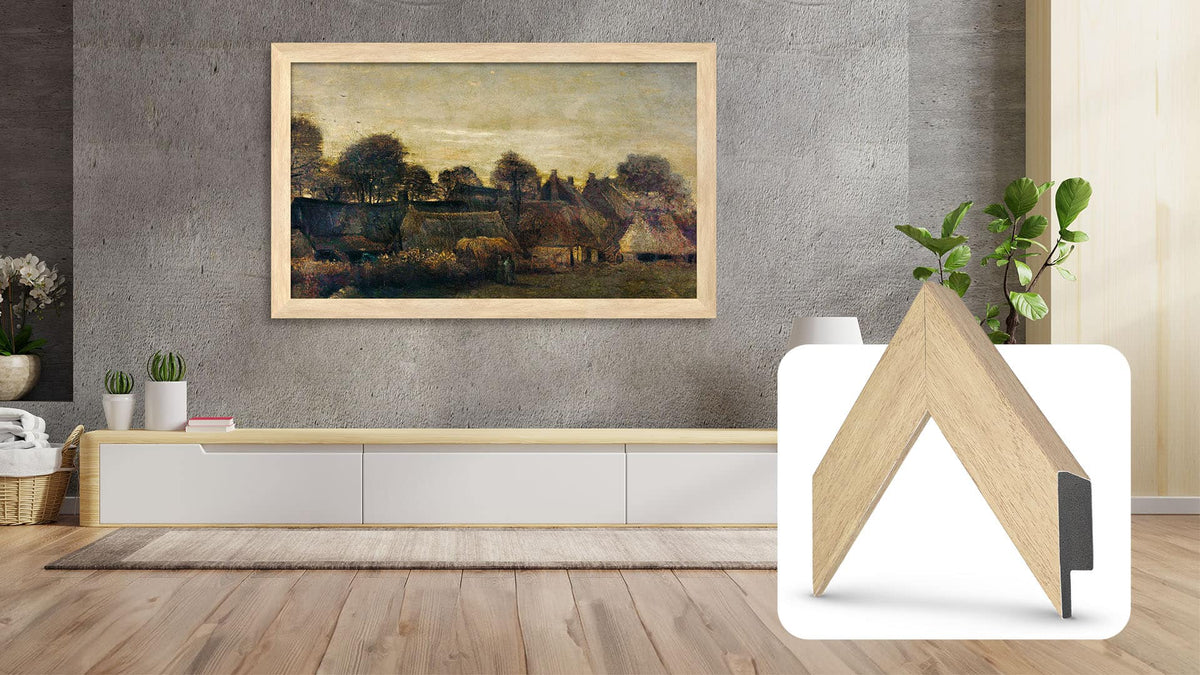 Deco TV Frames - 65" Slim Bezel for Samsung The Frame TV - Museum Maple