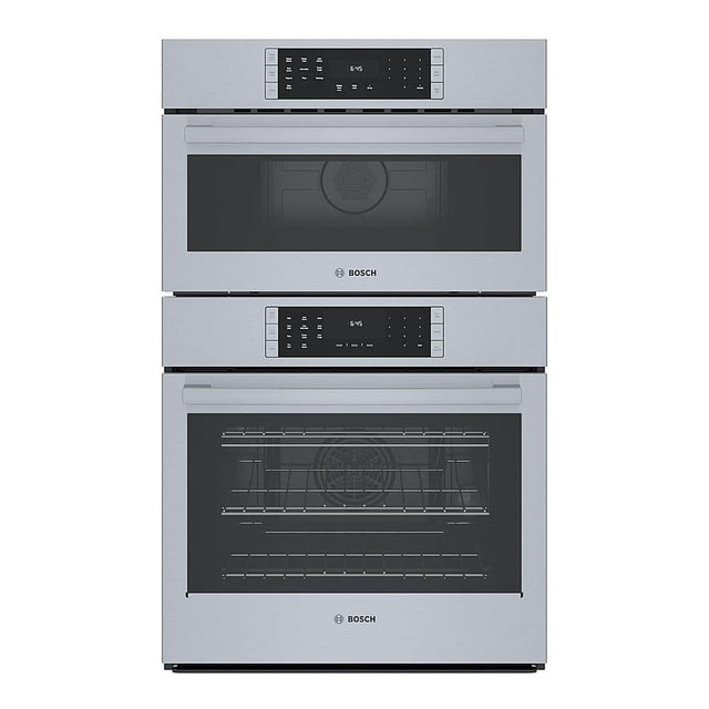 Front. Bosch - Benchmark Series 29.8" Built-In Electric Convection Double Wall Oven - Stainless steel.