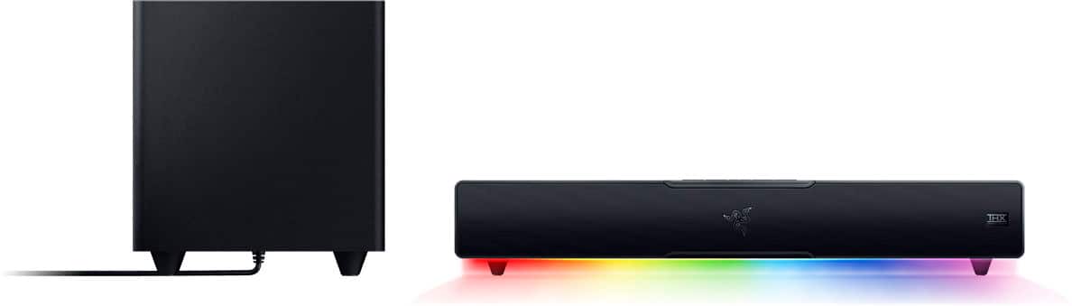 Razer - Leviathan V2 3-Channel (2.1) Bluetooth Gaming Speakers with RGB Lighting (2-Piece) - Black