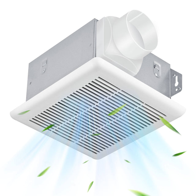 Front. Akicon - Akicon 70 CFM Ceiling Bathroom Exhaust Fan in White - White.