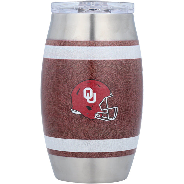 Front. Indigo Falls - Oklahoma Sooners 15oz. Football Tumbler - Multicolor.
