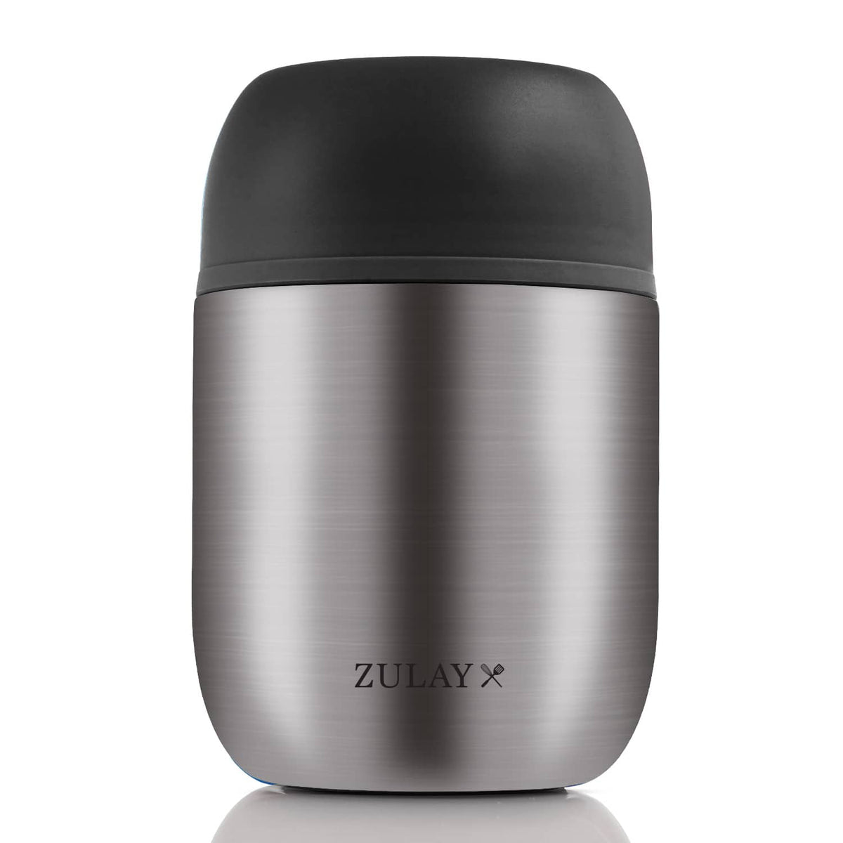 Zulay Kitchen - 16oz Stainless Steel Vacuum Insulated Food Jar for Hot Foods and Soups - Dark Gray