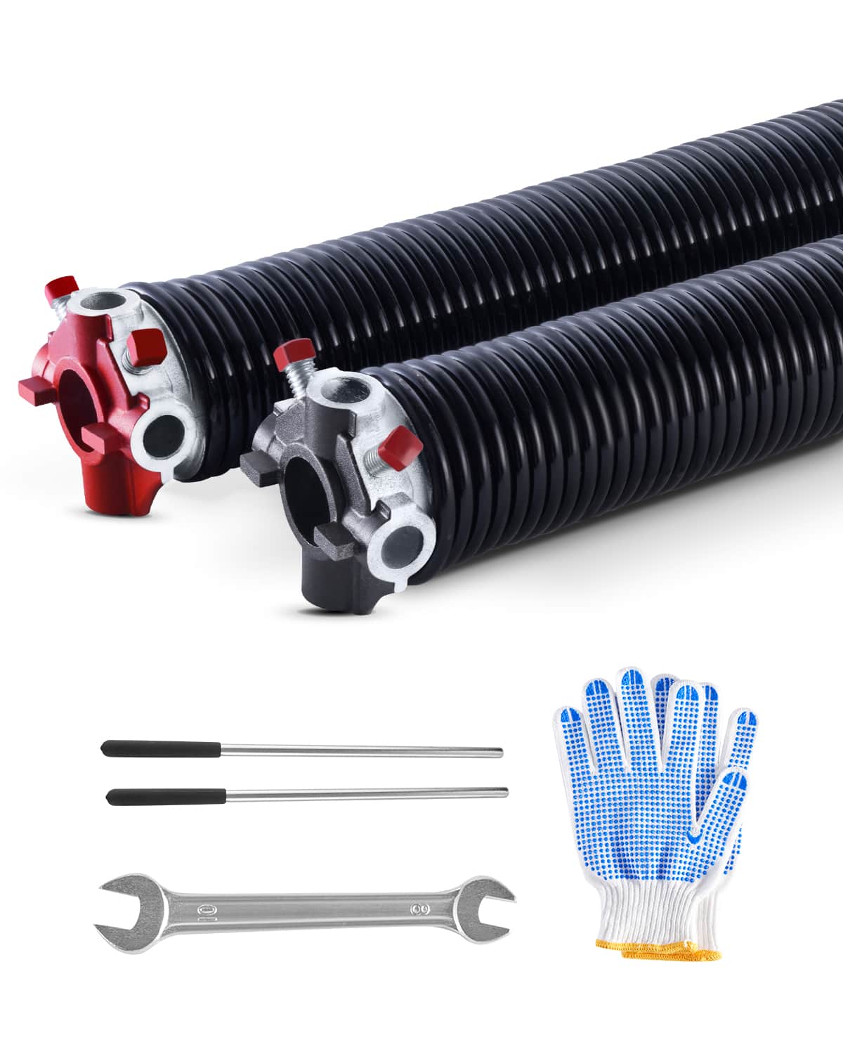 VEVOR - Garage Door Torsion Springs, Pair of 0.234 x 2 x 28 in, 16000 Cycles, Electrophoresis Coated for Replacement - Black