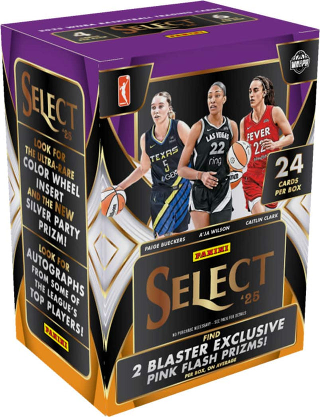 a WNBA Select '25 Las Vegas Fever The Look for Texas 22 22 ring Sineforo Color Ultra-Rare 5 Gem c 24 Wheel Cards Insert Per Box and the Silver New Mson Caitlin Clark Prizmi Party A'ja Wilson Paige Bueckers Look Panini Autographs for from the League's Some of Select Purchase Necessary See Pack for Details '25 Panini No Find Exclusive Prizms! 2 Blaster Flash Box, on Average Pink Per