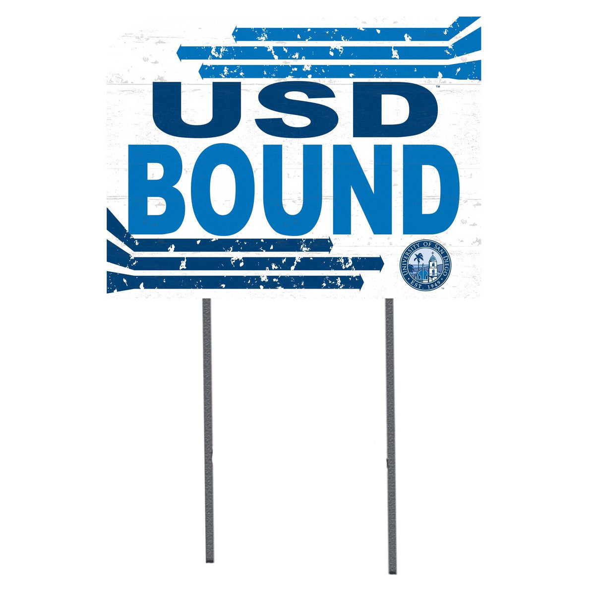 Jardine - San Diego Toreros 18" x 24" Team Yard Sign - White