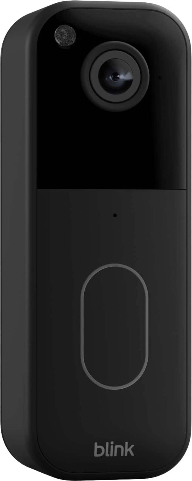 Front. Blink - Blink Video Doorbell - Head-to-toe HD view, two-year battery, simple setup, Required  Sync Module Not included - Black.