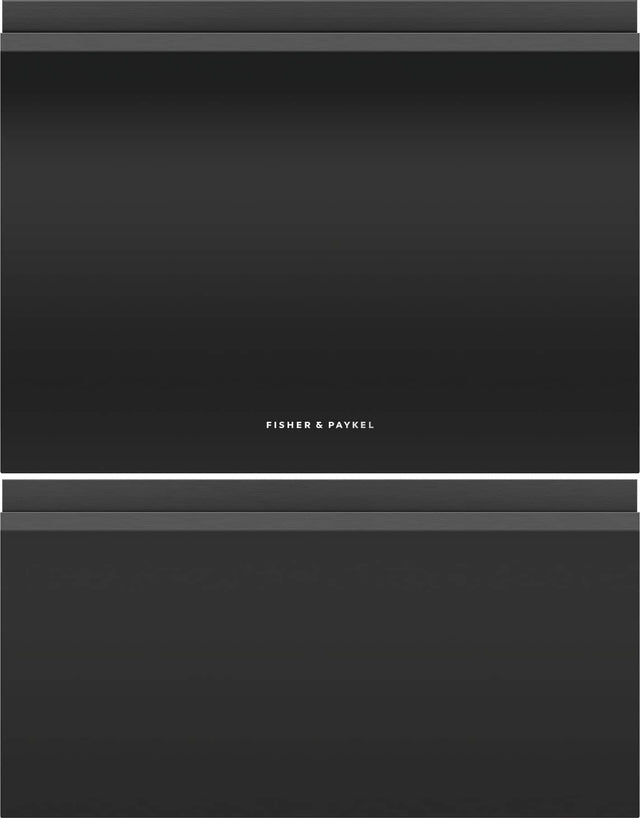Front. Fisher & Paykel - Door Panel for Fisher and Paykel Double DishDrawers - Matte Black.