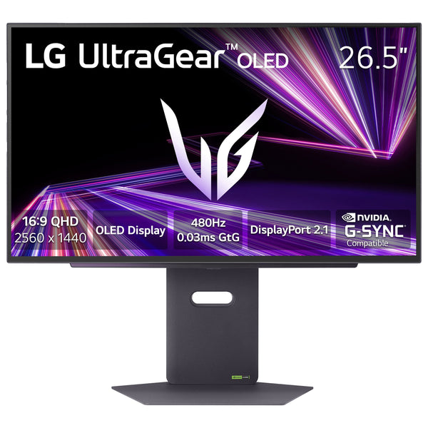 LG - UltraGear 27" OLED QHD 480Hz 0.03ms NVIDIA G-SYNC, AMD Freesync Premium Pro Gaming Monitor (HDMI x2, DisplayPort, USB) - Black