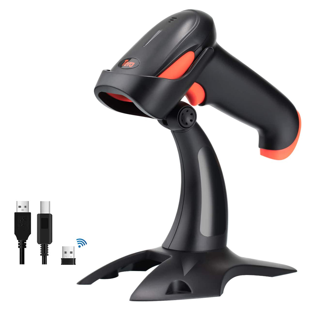 Tera - Barcode Scanner with Battery Indicator: 1D 2D Wireless Reader, BT/2.4G Wireless, USB Wired,HW0002