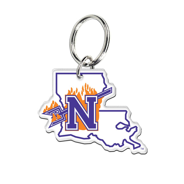 Front. WinCraft - Northwestern State Demons Premium Acrylic Team Key Ring - Multicolor.